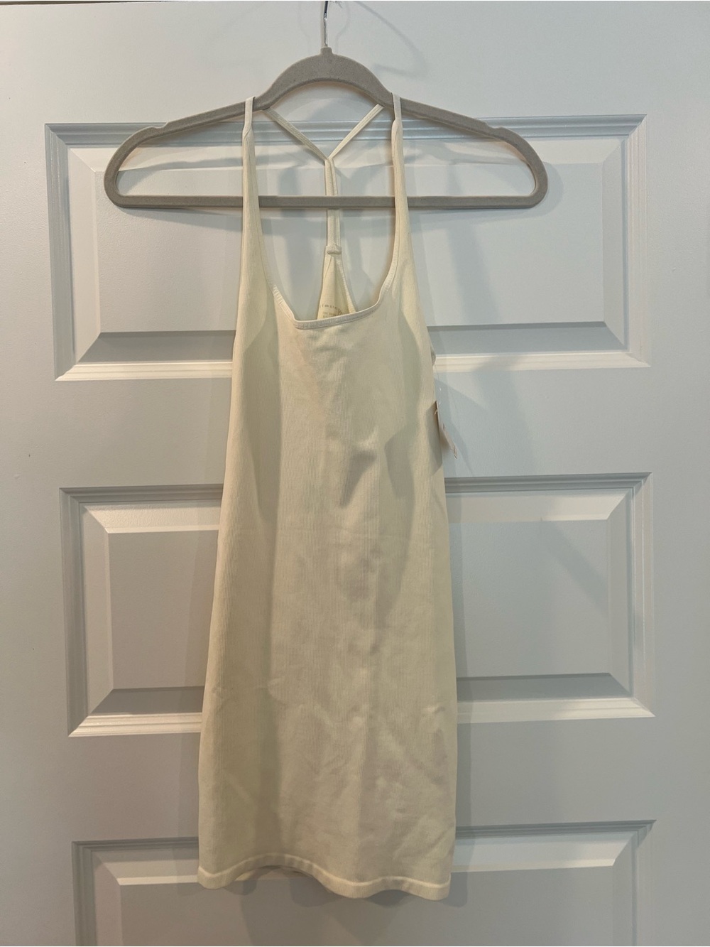 Free People Intimately Ivory Ribbed Racerback Tunic Tank XS/S NWT - Picture 5 of 10